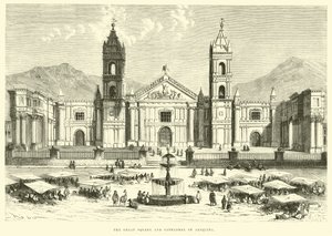 La grande piazza e la cattedrale di Arequipa da Edouard Riou